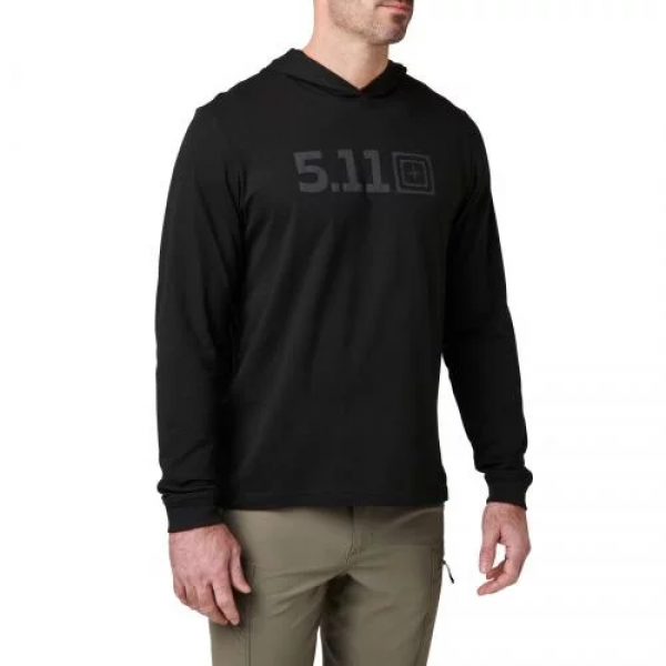 Реглан c капюшоном 5.11 Tactical® 5.11 Hooded Long Sleeve BLACK
