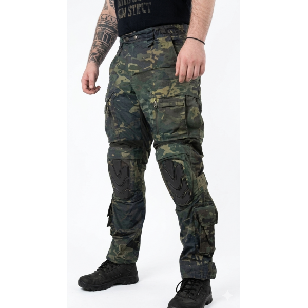 Тактические штаны Пехота Balistyka без бронепакетов Black Multicam 