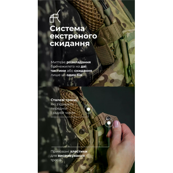 Бронежилет женский Balistyka "Сармат" с баллистическим противоосколочным пакетом 1 класса защиты под бронеплиты 25х30 см Multicam 