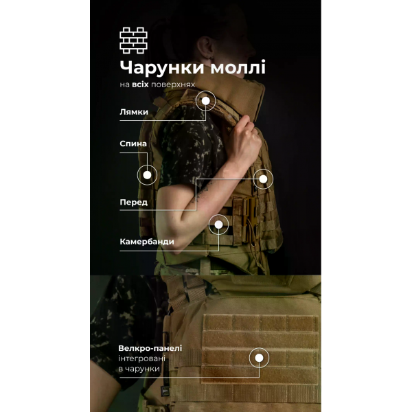 Бронежилет женский Balistyka "Сармат" с баллистическим противоосколочным пакетом 1 класса защиты под бронеплиты 25х30 см Coyote 