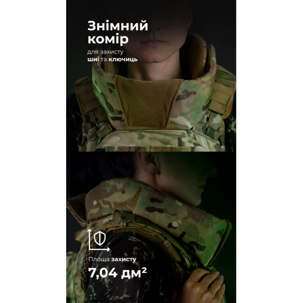 Бронежилет женский Balistyka "Сармат" с баллистическим противоосколочным пакетом 1 класса защиты под бронеплиты 25х30 см Original Multicam 