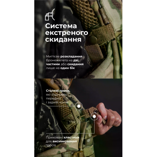 Бронежилет женский Balistyka "Сармат" с баллистическим противоосколочным пакетом 1 класса защиты под бронеплиты 25х30 см Original Multicam 