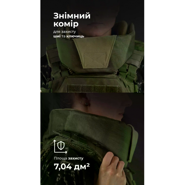 Бронежилет женский Balistyka "Сармат" с баллистическим противоосколочным пакетом 1 класса защиты под бронеплиты 25х30 см Olive 