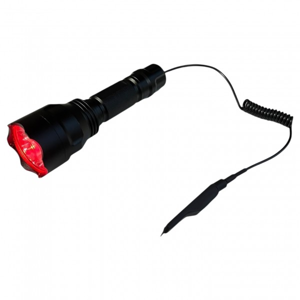 Фонарик тактический VastFire Torch 8 (красный свет) с аккумулятором, зарядным и пультом