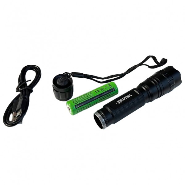Фонарик тактический VastFire (красный свет) с аккумулятором и USB шнуром