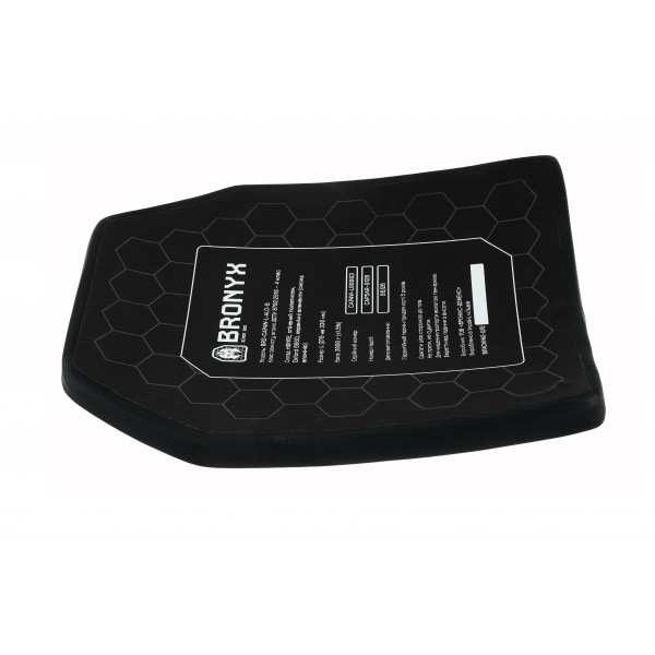Бронеплита Bronyx 4-го класу захисту (НВМПЕ + Al₂O₃) розмір L (26х33см)