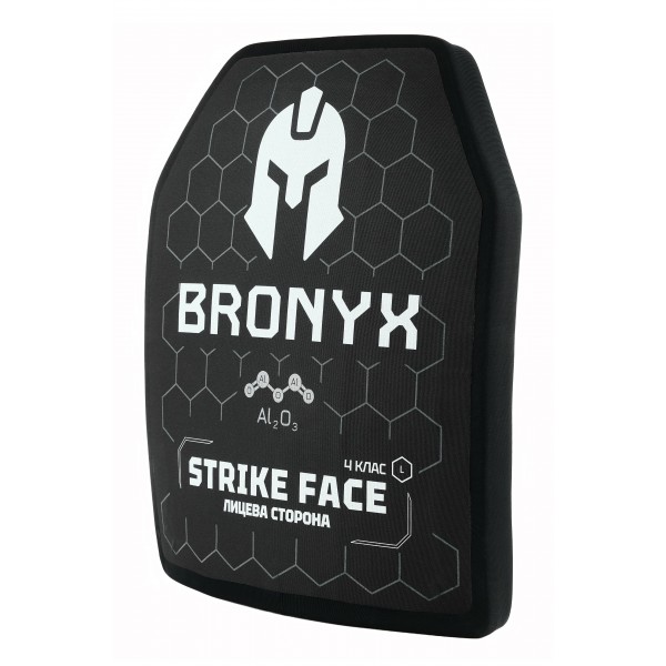 Бронеплита Bronyx 4-го класу захисту (НВМПЕ + Al₂O₃) розмір L (26х33см)