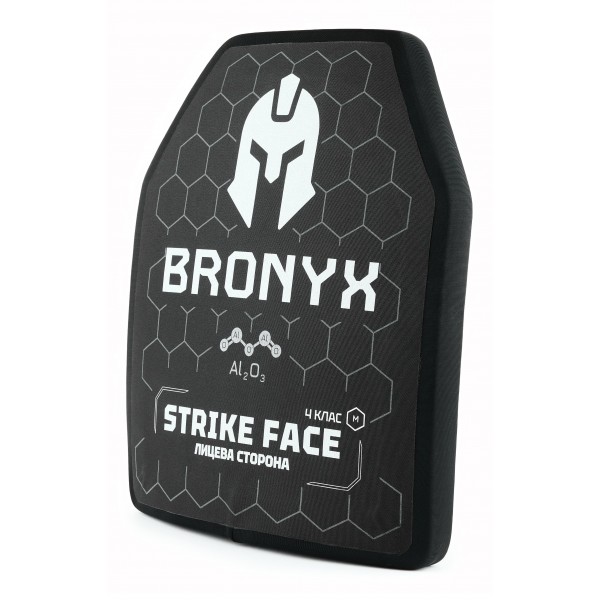 Бронеплита Bronyx 4-го класу захисту (НВМПЕ +Al₂O₃) розмір М (25х30см)