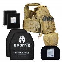 Комплект 6094 QRS Grad Coyote + плиты Bronix + баллистическая защита + подсумки