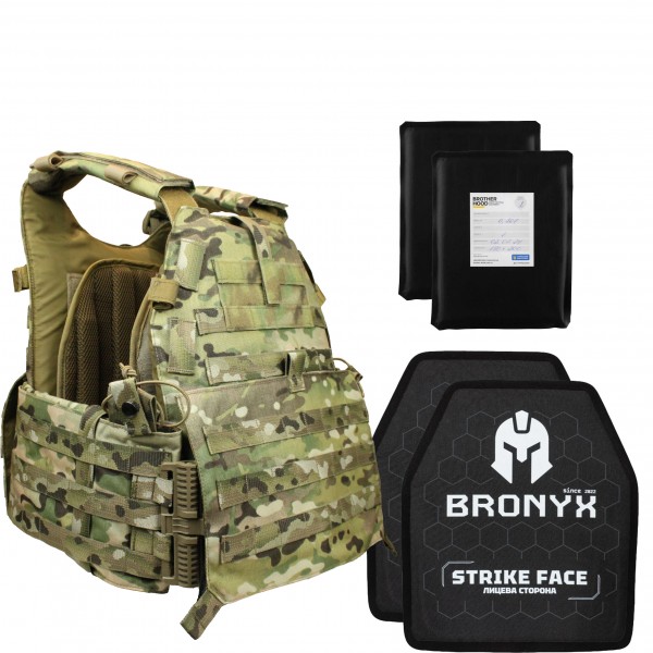 Комплект 6094 QRS Grad Original Multicam USA + плиты Bronix + баллистические пакеты
