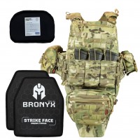 Комплект AVS Original MultiCam USA + плиты Bronix + баллистическая защита паха и подсумки