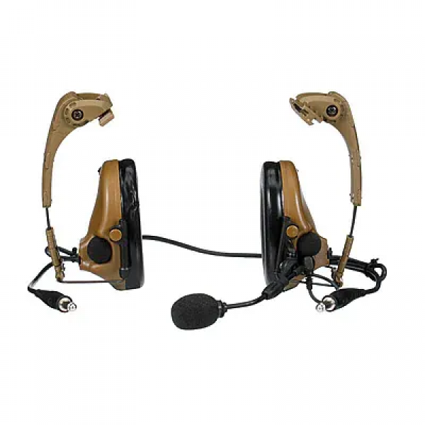 Активні навушники 3M™ PELTOR™ ComTac™ VI, NIB Headset, NATO wired, Green (MT20H682FB-86N), вертикальні з 1 аудіовиходом J11 (NATO)