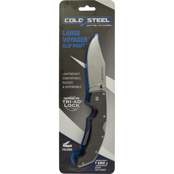 Нож Cold Steel Voyager Large Clip Point чёрный