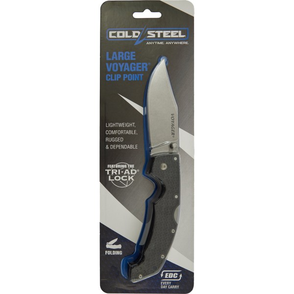 Нож Cold Steel Voyager Large Clip Point чёрный