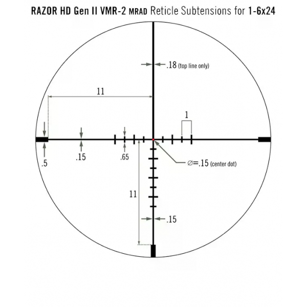 Прицел оптический Vortex Viper PST Gen II 1-6x24 сетка VMR-2 MRAD