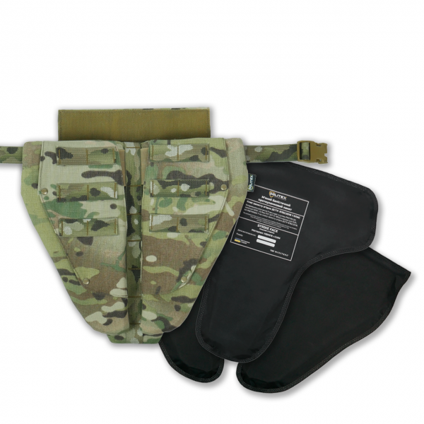 Баллистическая защита паха тройной с баллистическим пакетом Militex Orifinal Multicam USA