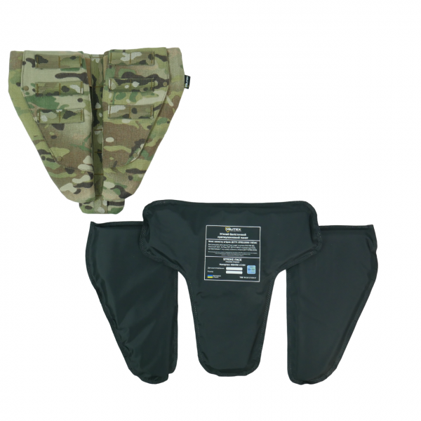 Баллистическая защита паха тройной с баллистическим пакетом Militex Orifinal Multicam USA