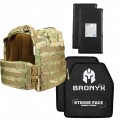Бронекомплект плитоноска RTG РЕЙНДЖЕР MultiCam с плитами Bronyx и баллистическими пакетами 13x30