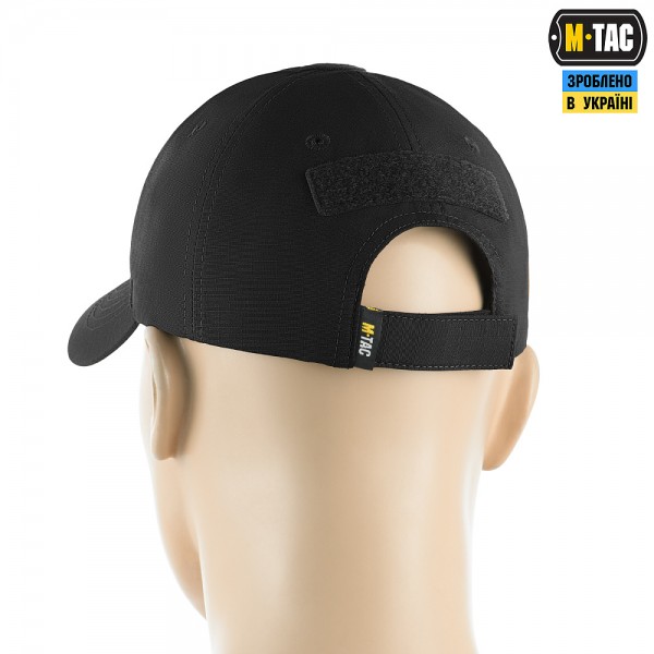 Бейсболка тактическая М-ТАС ELITE FLEX РІП-СТОП black