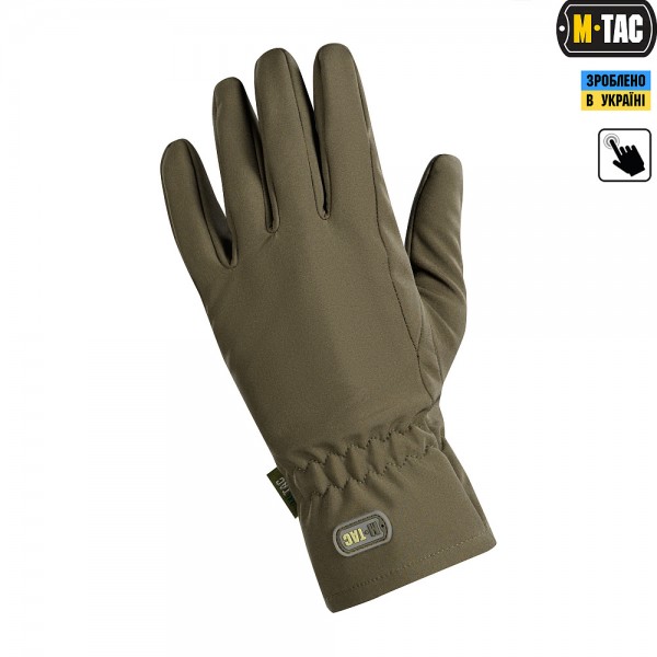 Демисезонные перчатки Soft Shell Olive M-Tac