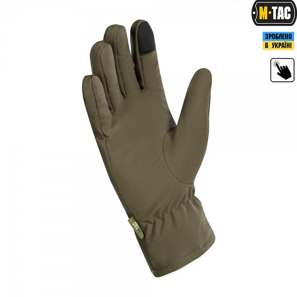 Демисезонные перчатки Soft Shell Olive M-Tac