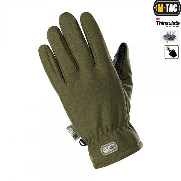 Перчатки Soft Shell Thinsulate Olive M-Tac
