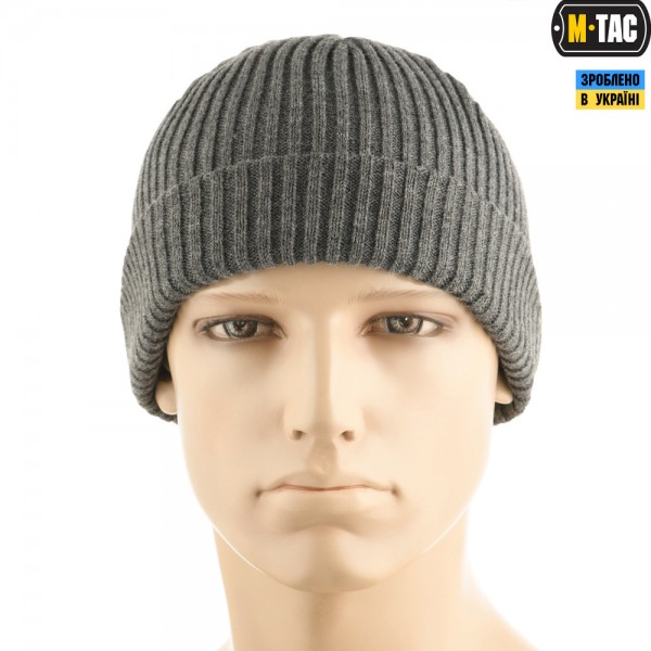 Шапка вязаная 100% АКРИЛ M-TAC Grey
