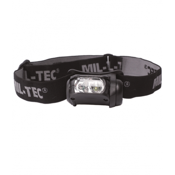 Фонарик тактический Mil-Tec BLACK LED 4-COLOUR HEADLIGHT