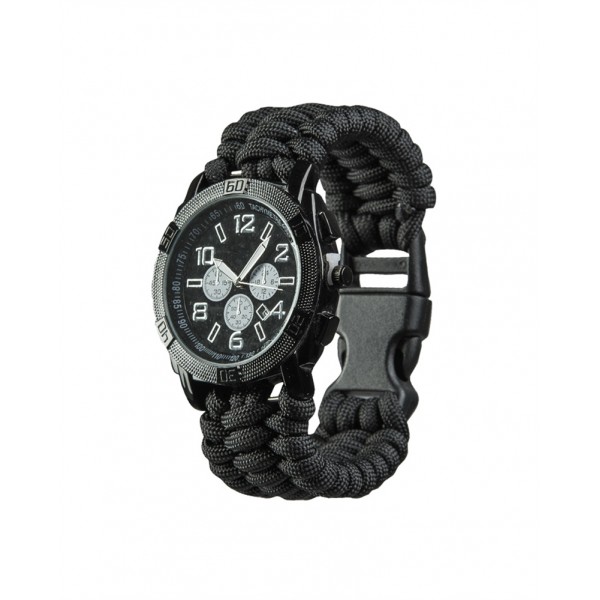 Часы тактические Mil-Tec Watch Paracord Bracelet Black