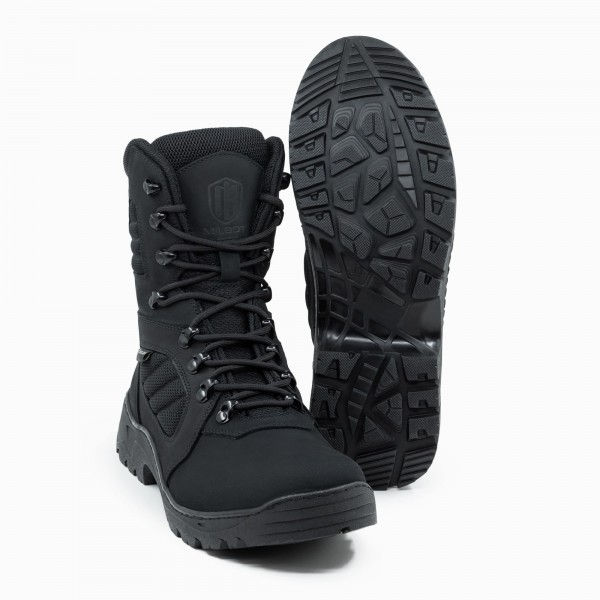 Ботинки тактические Milbot CONQUEST Black Nubuck