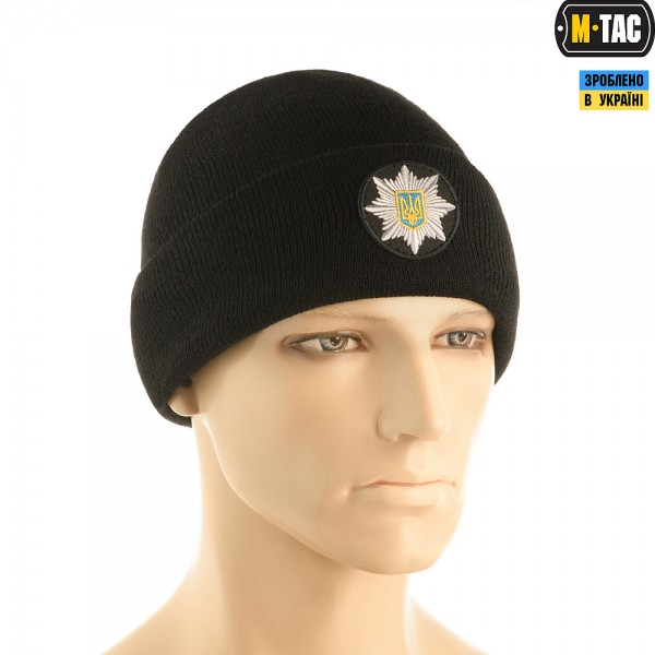 Шапка вязаная POLOCE 100% АКРИЛ M-TAC BLACK