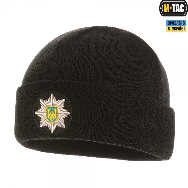 Шапка вязаная POLOCE 100% АКРИЛ M-TAC BLACK