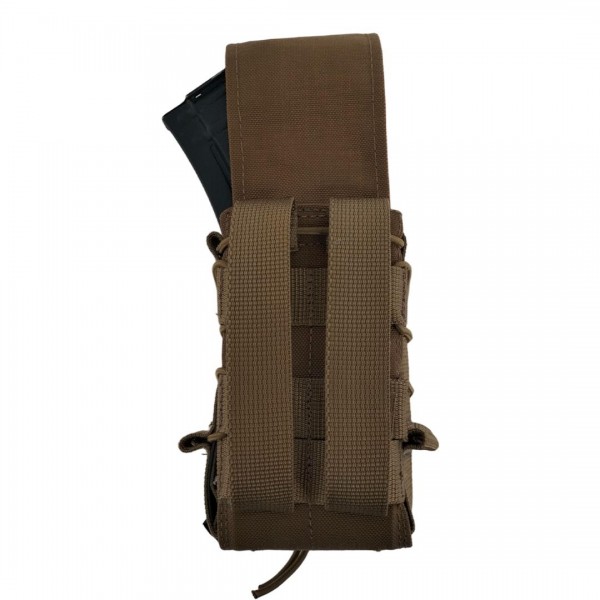 Подсумок двойной для магазина с клапаном Grad АК2Ф coyote