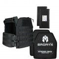 Бронекомплект плитоноска RTG РЕЙНДЖЕР Black с плитами Bronyx и баллистическими пакетами 13x30