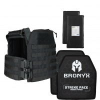Бронекомплект плитоноска RTG РЕЙНДЖЕР Black с плитами Bronyx и баллистическими пакетами 13x30