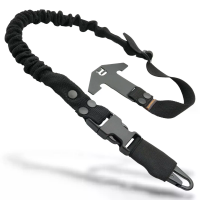 Одноточечный плечевой ремень RAGNAROK с креплением к плитоноске THOR Черный