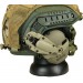 Комплект шлем баллистический FAST NIJ 0106.01 IIIA. 44 WENDY MultiCam с наушниками Walker's Razor Slim Electronic Muffs Flat Dark Earth