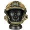 Комплект шлем баллистический FAST NIJ 0106.01 IIIA. 44 WENDY MultiCam с наушниками Walker's Razor Slim Electronic Muffs Flat Dark Earth