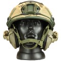 Комплект шолом балістичний FAST NIJ 0106.01 IIIA. 44 WENDY MM14 з навушниками Walker's Razor Slim Electronic Muffs Flat Dark Earth