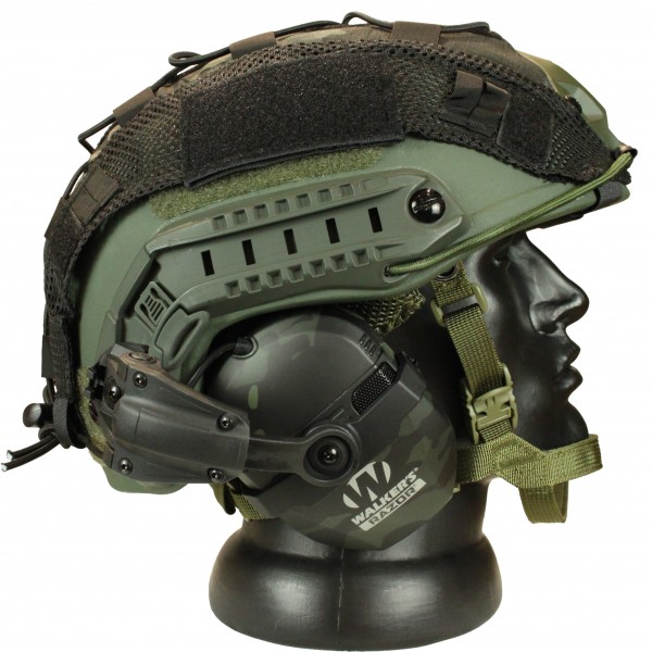 Комплект шлем баллистический FAST NIJ 0106.01 IIIA. 44 WENDY с наушниками Walker's Razor Slim Electronic Muffs Dark MultiCam