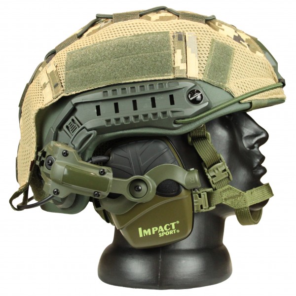 Комплект шлем баллистический FAST NIJ 0106.01 IIIA. 44 WENDY MM14 с наушниками Impact Sport с креплением "Чебурашка"