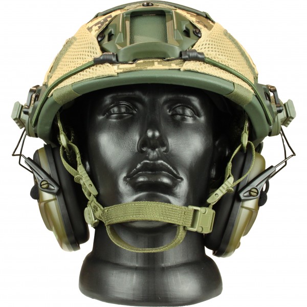 Комплект шлем баллистический FAST NIJ 0106.01 IIIA. 44 WENDY MM14 с наушниками Impact Sport