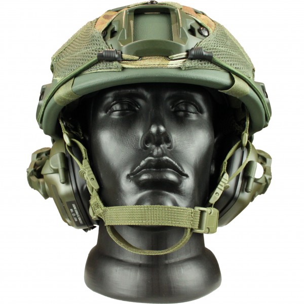Комплект шлем баллистический FAST NIJ 0106.01 IIIA. 44 с WENDY MultiCam и наушниками Earmor M31