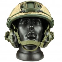 Комплект шлем баллистический FAST NIJ 0106.01 IIIA. 44 с WENDY MM14 и наушниками Earmor M31