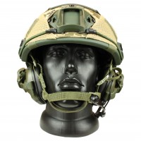Комплект шлем баллистический FAST NIJ 0106.01 IIIA. 44 с WENDY MM14 и наушниками Earmor M32