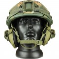 Комплект шлем баллистический FAST NIJ 0106.01 IIIA. 44 WENDY MultiCam с наушниками Walker's Razor Slim Electronic Muffs OD Green