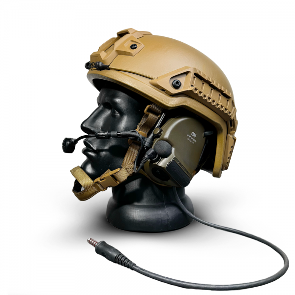 Комплект шлем баллистический PGD ARCH Coyote с наушниками PELTOR ComTac XPI 