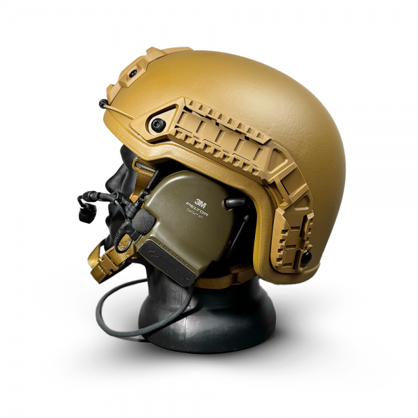Комплект шлем баллистический PGD ARCH Coyote с наушниками PELTOR ComTac XPI 