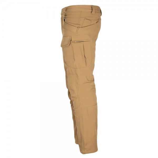 Штаны тактические утепленные Vik-Tailor SoftShell с усиленными вставками, Coyote
