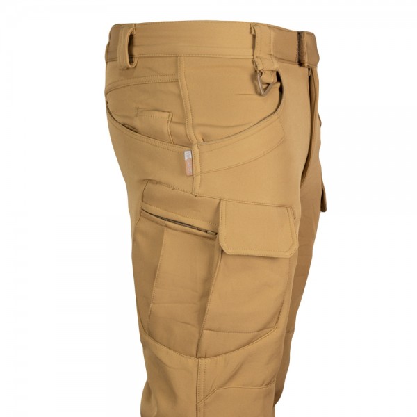 Штаны тактические утепленные Vik-Tailor SoftShell с усиленными вставками, Coyote
